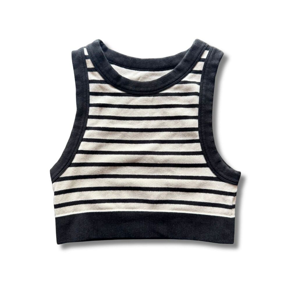 Offline by Aerie Longline Sports Bra - Striped, XS, NWOT